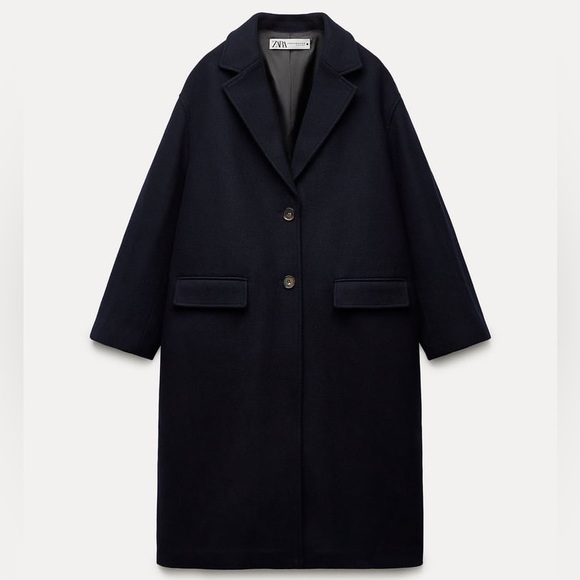 Zara Oversized Wool Blend Coat Size - Picture 13 of 16